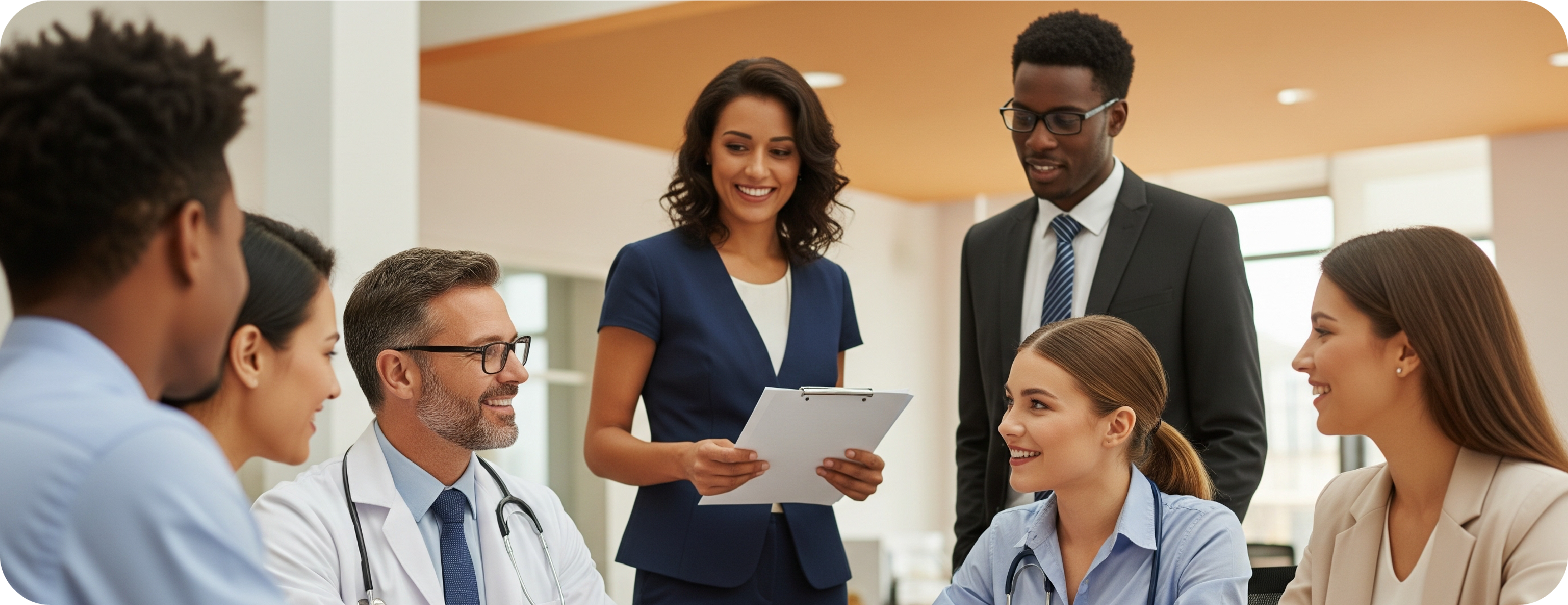 Happy medical professionals